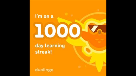 duolingo 1000 day streak.
